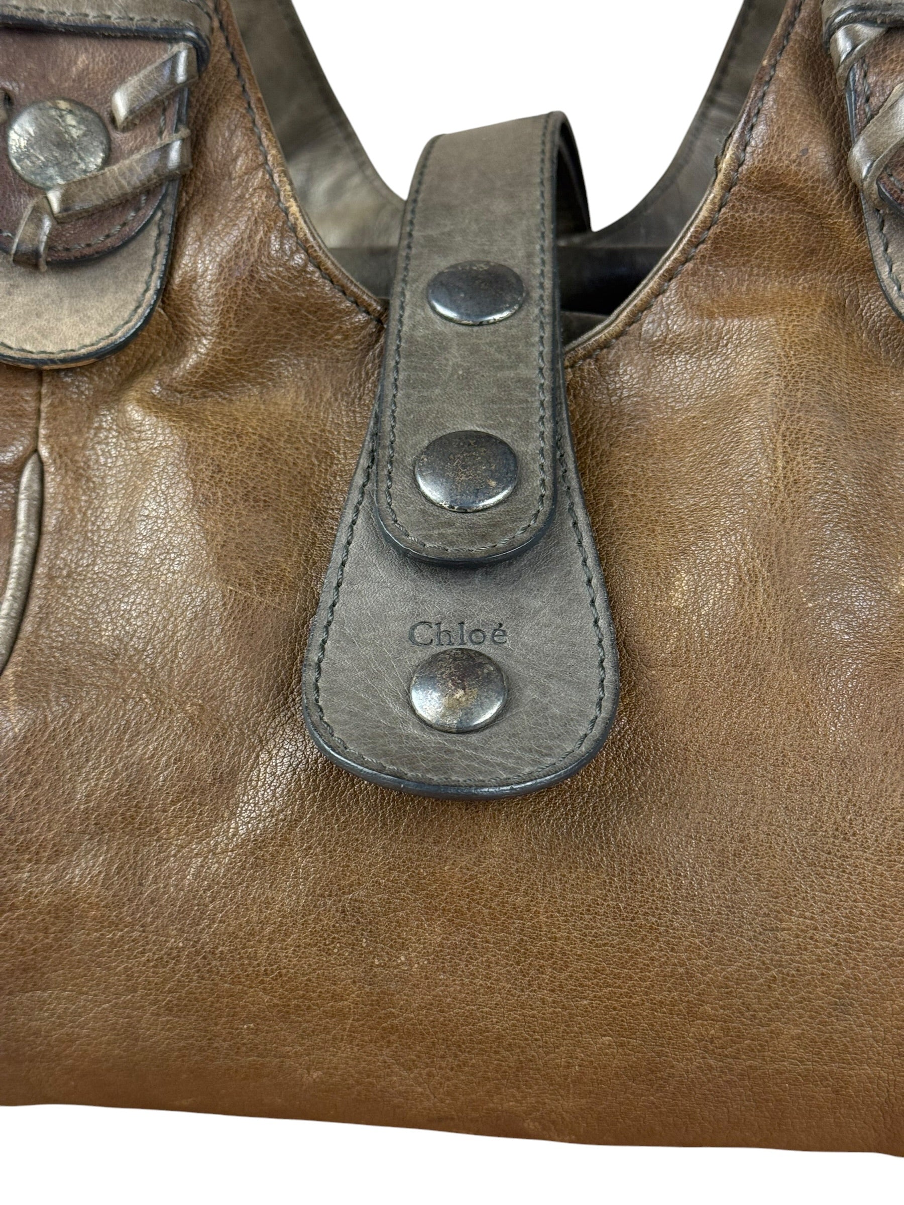Chloe Vintage Brown Leather Silverado Shoulder Bag