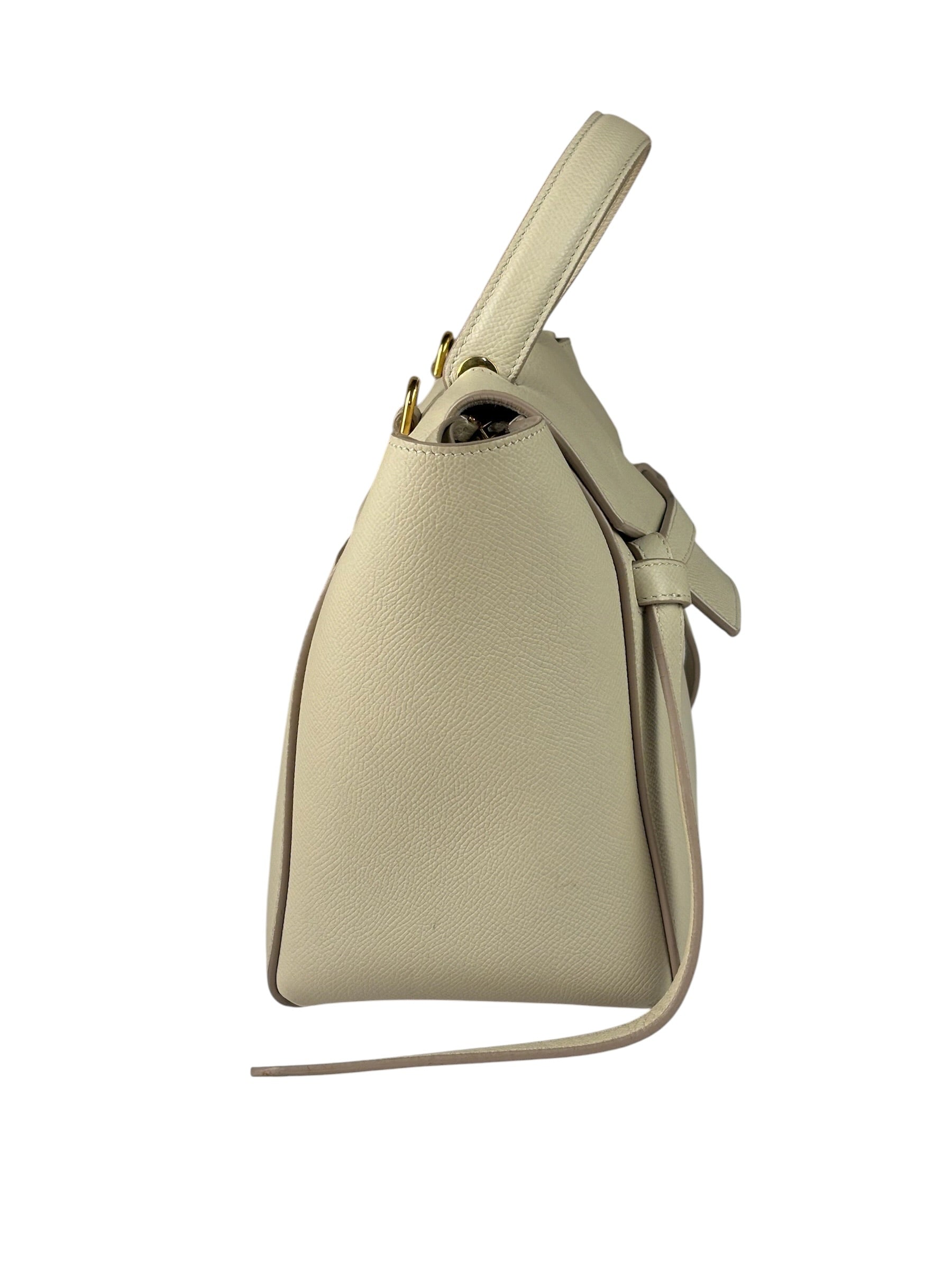 Celine Cream Calfskin Belt Nano Two-Way Bag