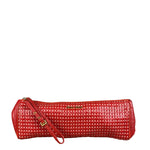 Miu Miu Bicolor Leather Striking Patterned Clutch