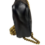 Gucci Black Leather Vertical Marmont Phone Crossbody Bag