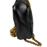 Gucci Black Leather Vertical Marmont Phone Crossbody Bag