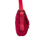 Fendi Pink Suede/Leather Trim Baguette