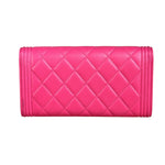 Chanel Pink Quilted Boy Wallet