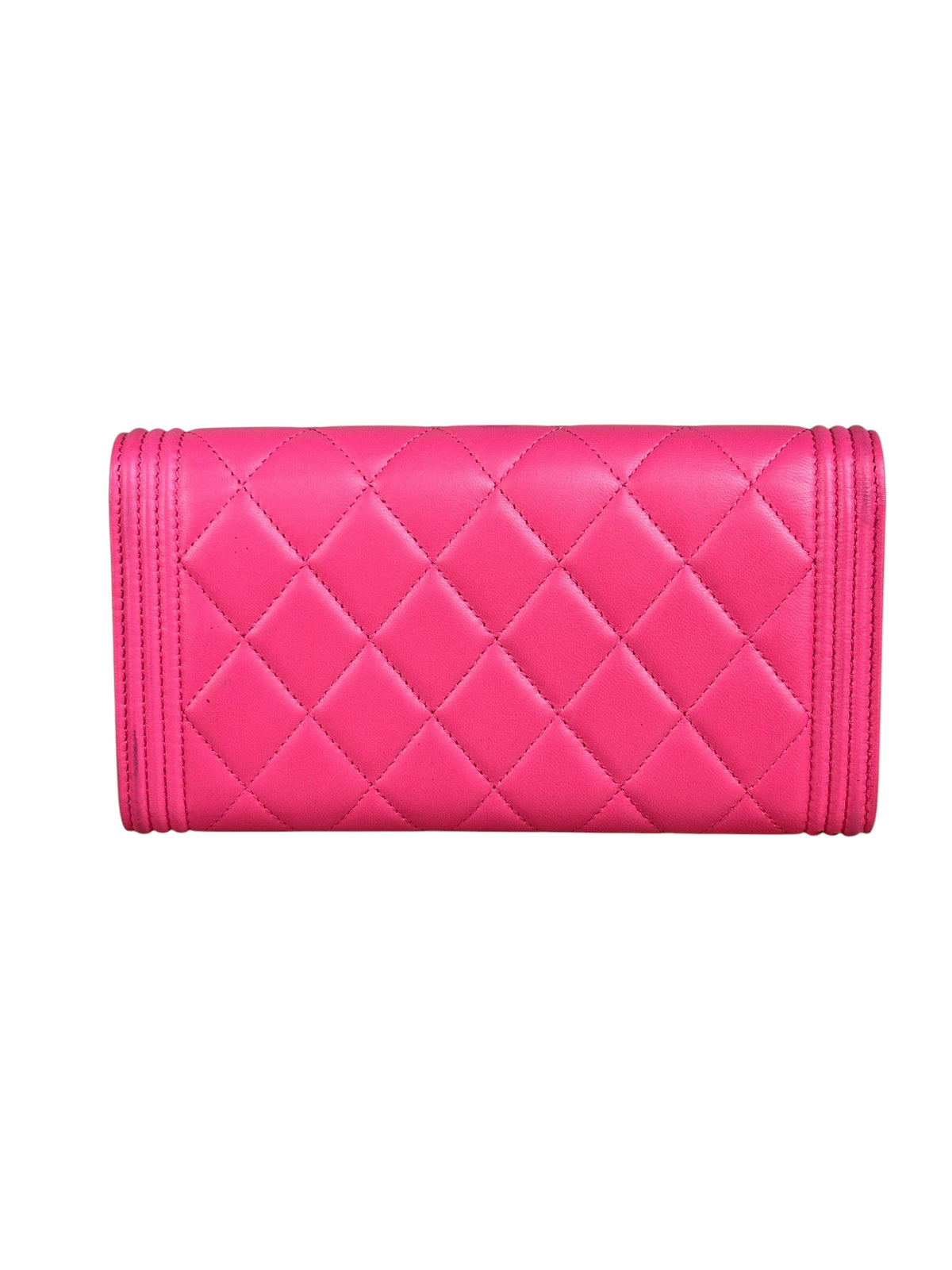 Chanel Pink Quilted Boy Wallet