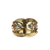 Chanel Gold-Plated Flower-Motif Cocktail Ring