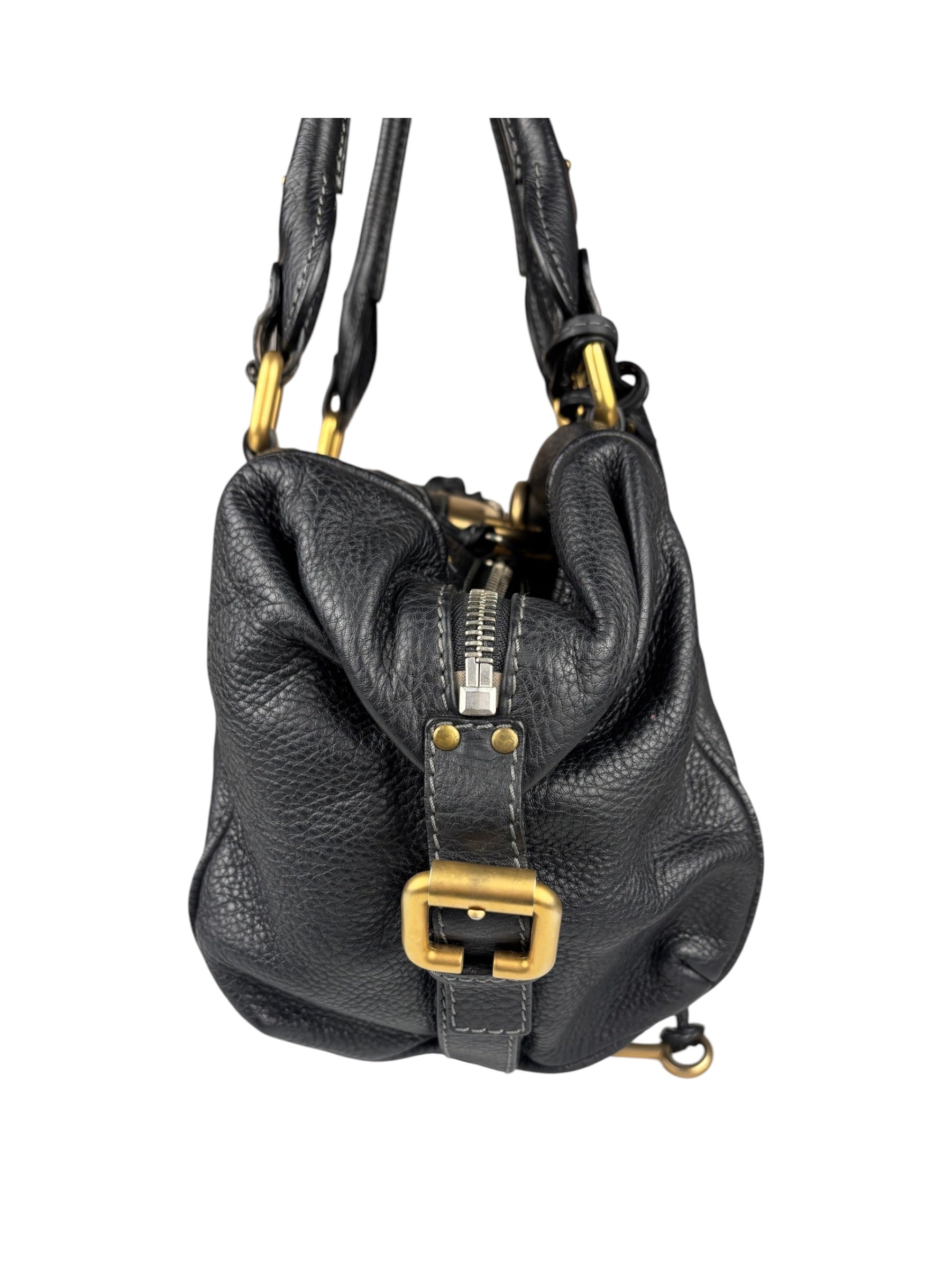 Chloe Black Leather Paddington Shoulder Bag