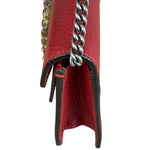 Gucci Red Leather Dionysus Super Mini Chain Crossbody Bag