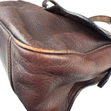 Prada Vintage Brown Leather Cervo Antik Messenger Bag