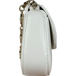 Gucci White Leather Bamboo Night Small Clutch/Pochette