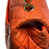 Chanel Orange Quilted Lambskin Flap Bag 2008