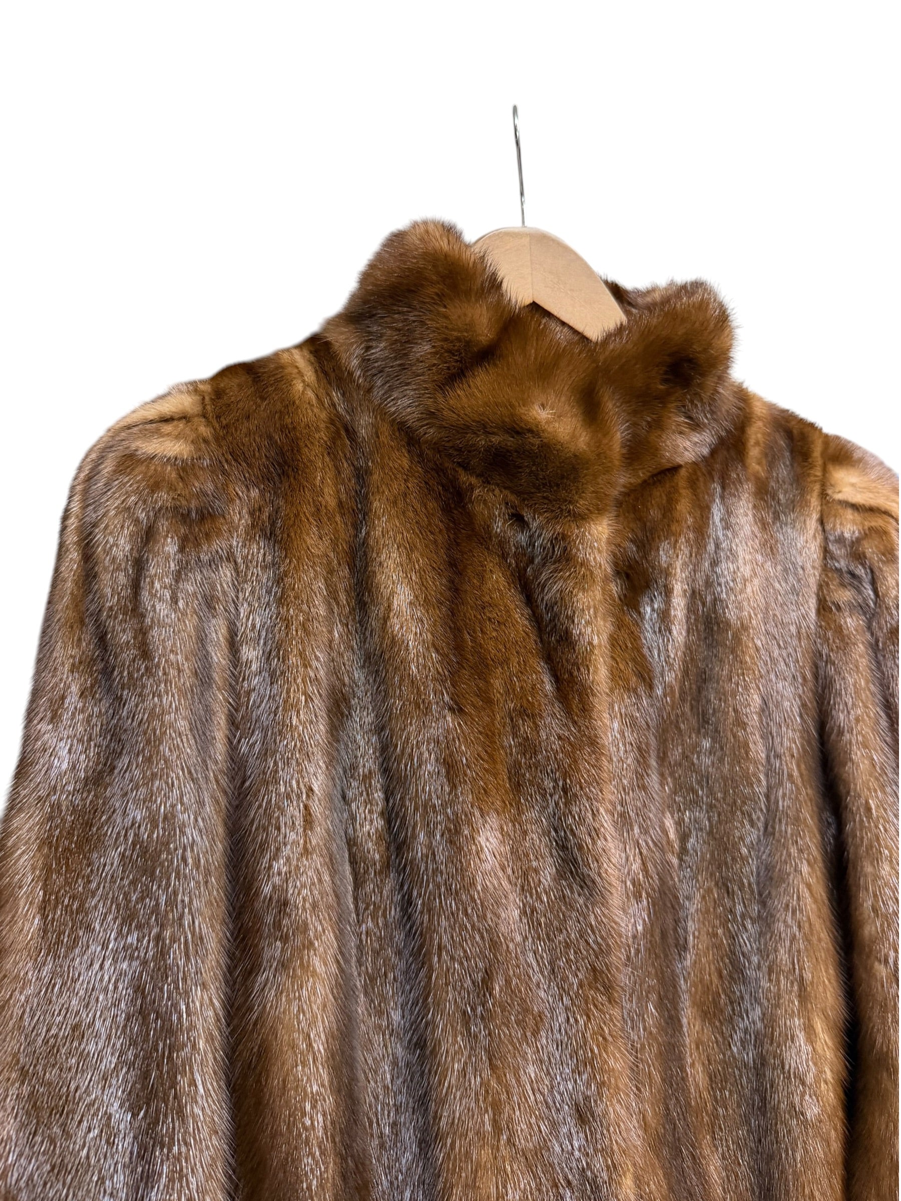 Vintage Kings Tailor Brown Mink Fur Mid Length Coat