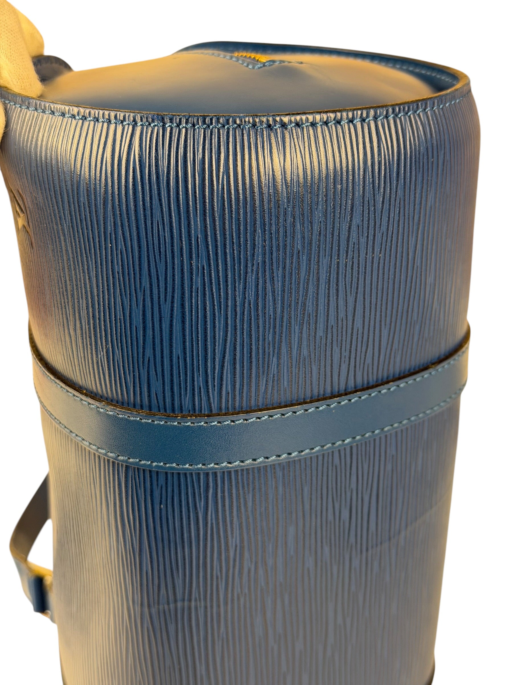 Louis Vuitton Blue Epi Soufflot Handbag