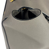 Celine Grey Grained Calfskin Belt Shoulder Bag