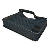 Gucci Vintage Black GG Canvas Shoulder Bag