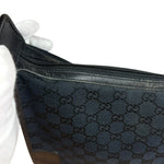 Gucci Vintage Black GG Canvas Shoulder Bag