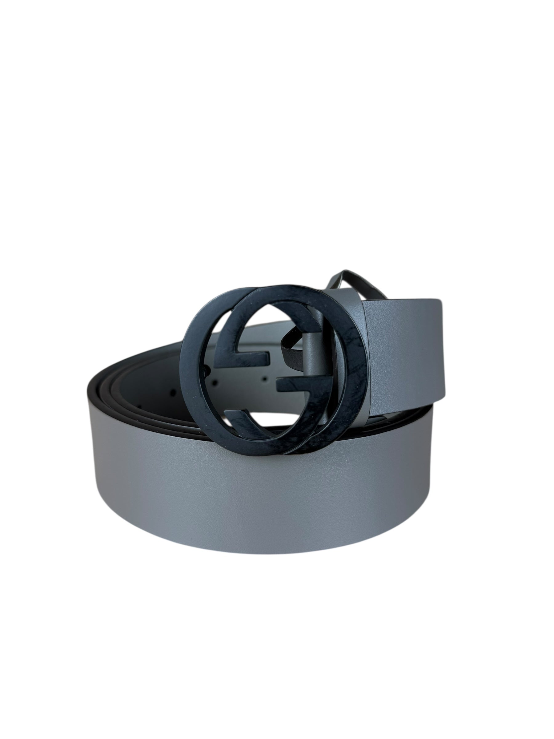 Gucci Grey Belt Black GG