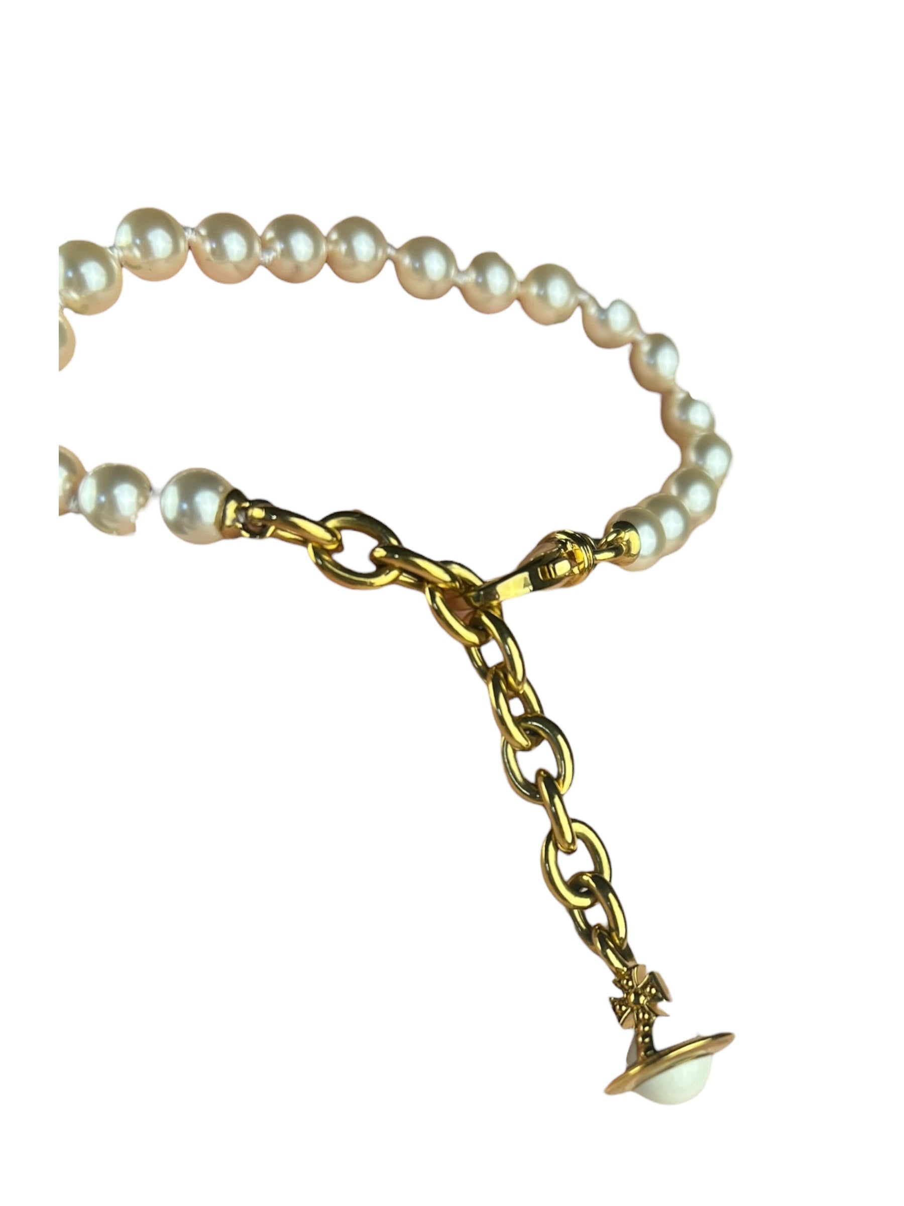 Vivienne Westwood Pearl Chain Orb Bracelet