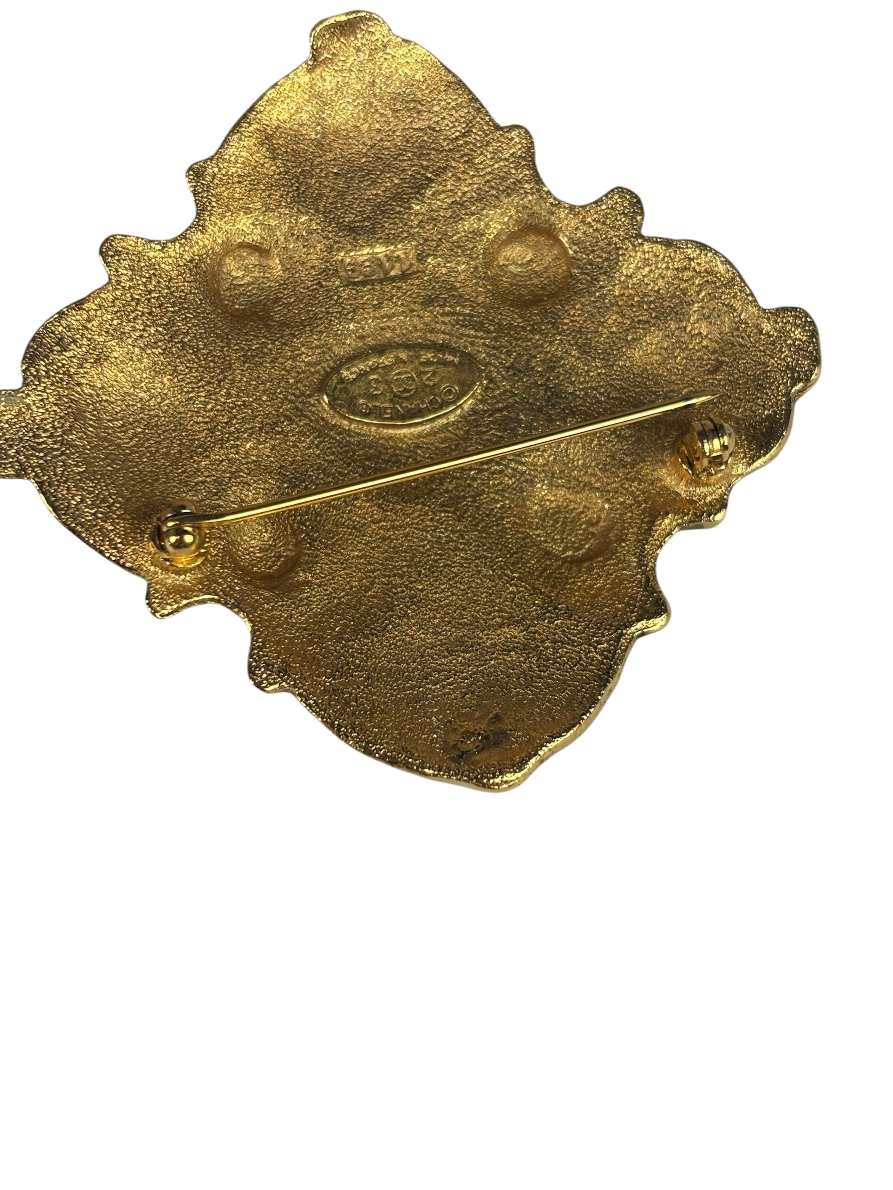Chanel Collection 23 Baroque-Style Gold Plated Brooch