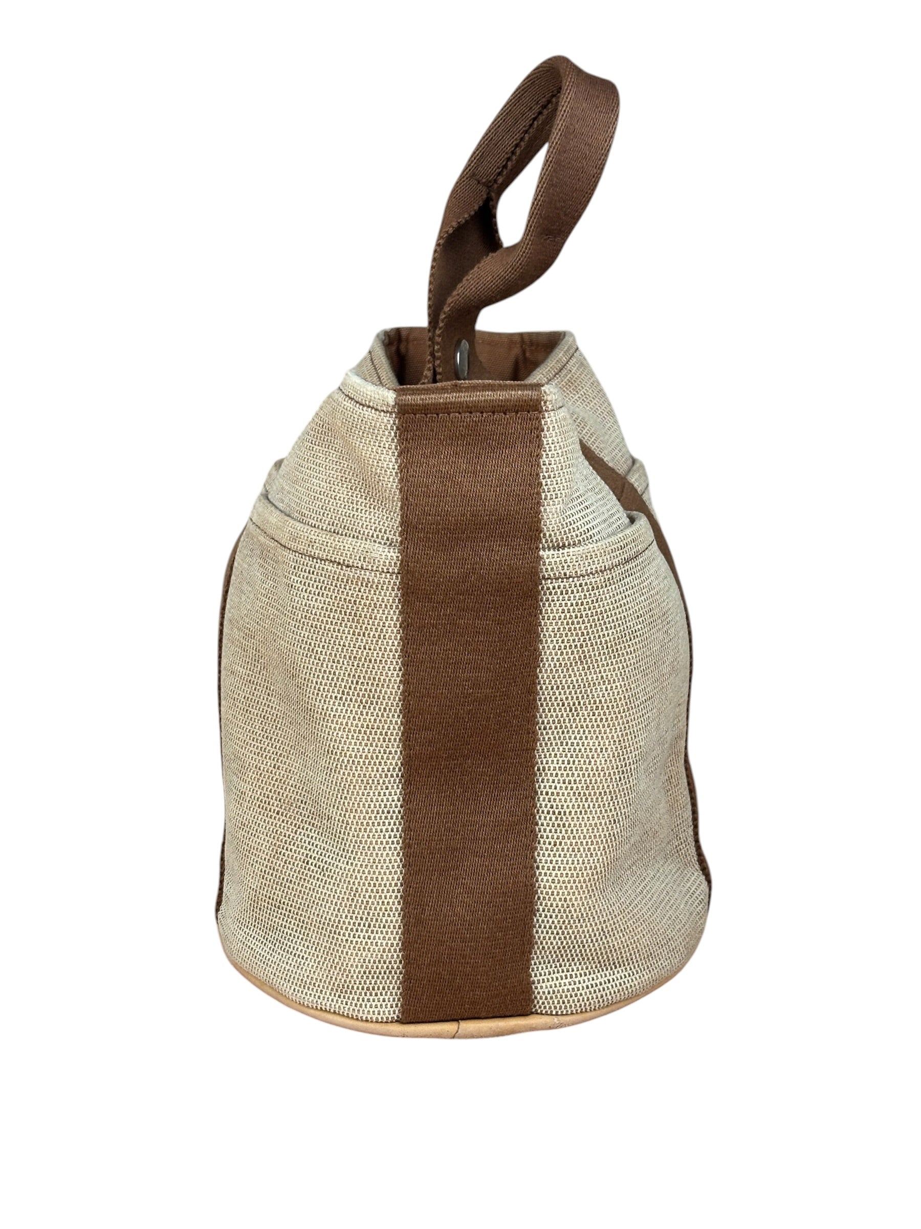 Hermes Vintage Brown Toile Saxo PM