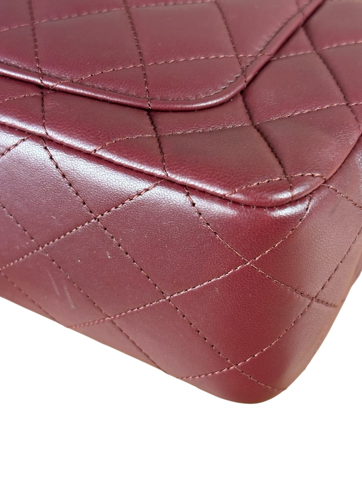 Chanel Burgundy Quilted Lambskin Small Flap Bag 2021