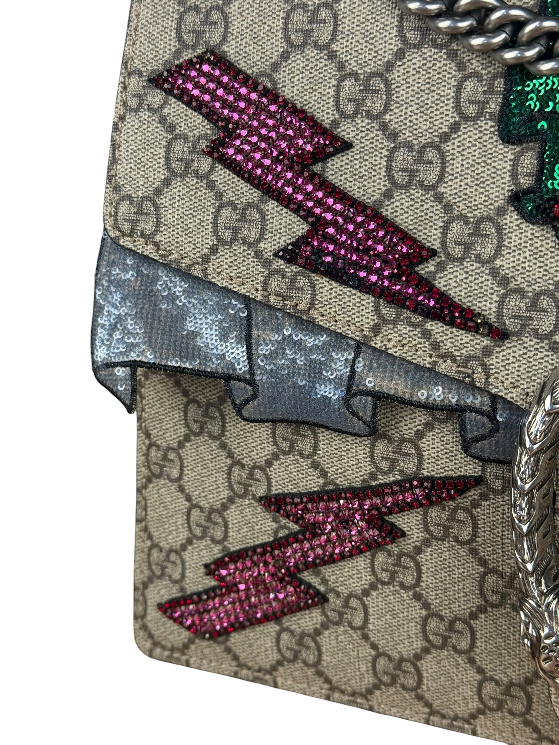 Gucci GG Embellished Patchwork Dionysus Chain Bag