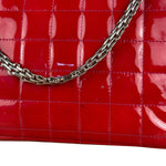 Chanel Red Patent Chocolate Bar Chain Flap Bag 2000