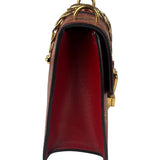 Gucci Red Leather Sylvie Chain Shoulder Bag