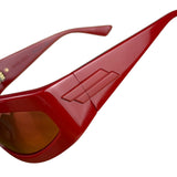 Bottega Veneta Red Shield Frame Sunglasses