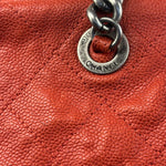 Chanel Red Caviar Quilted Medium Frame Shoulder Bag 2011
