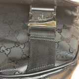 Gucci Black PVC GG Imprime Web Buckle Messenger Bag