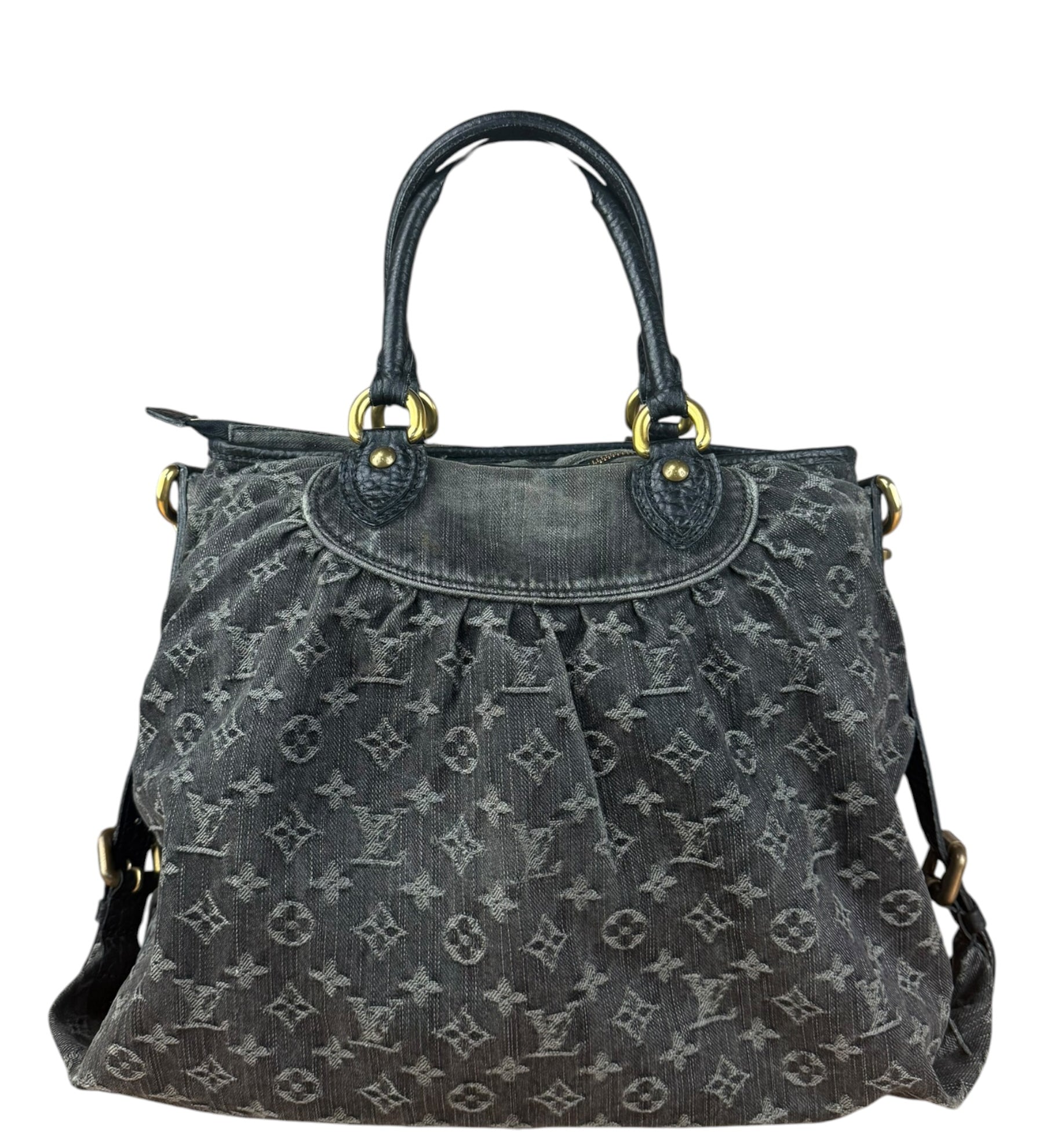 Louis Vuitton Black Denim Neo Cabby Bag