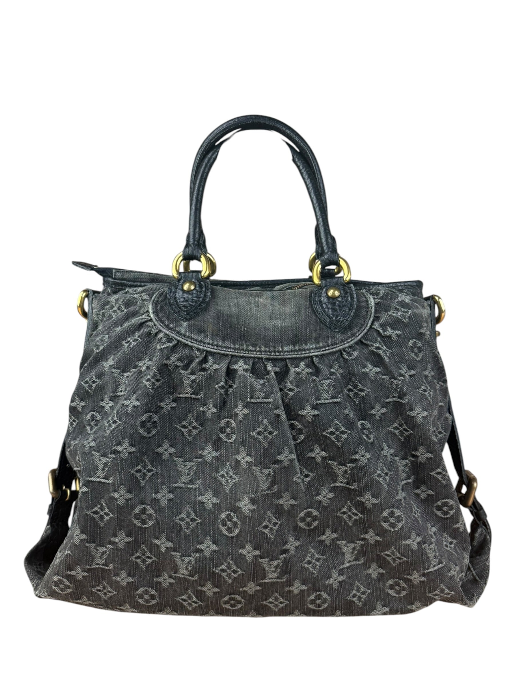 Louis Vuitton Black Denim Neo Cabby Bag