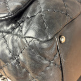 Chanel Black Leather Paris Moscow Flap/Chain Shoulder Bag 2005