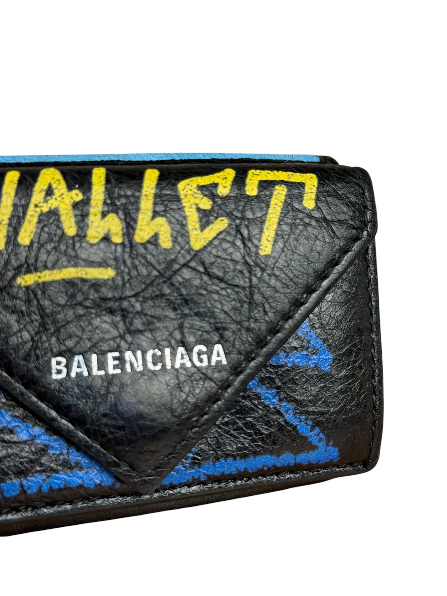Balenciaga Grafitti Trifold Wallet