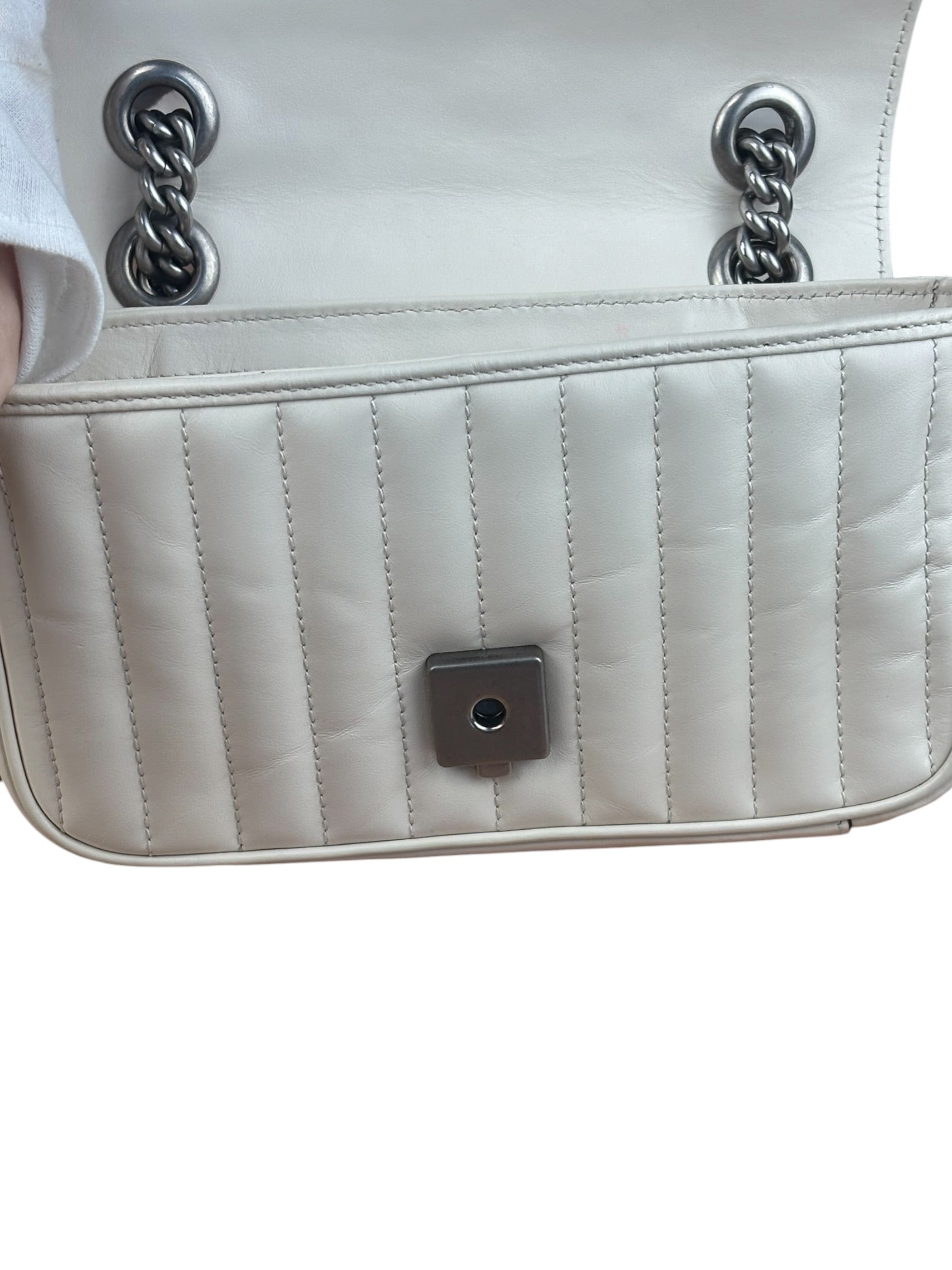Gucci GG Marmont White Matelasse Bag