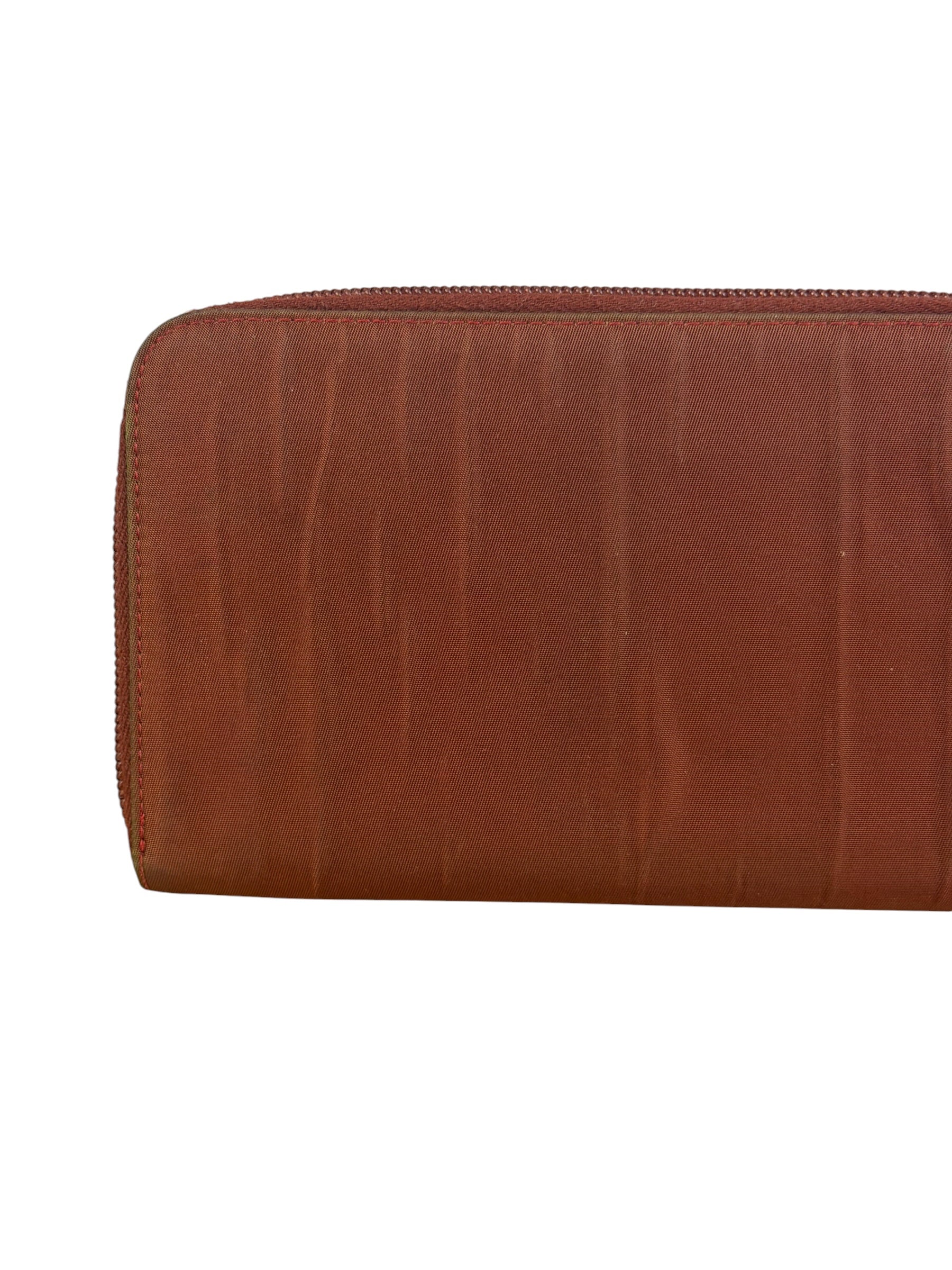 Prada Vintage Red Nylon Zip-Around Sport Long Wallet