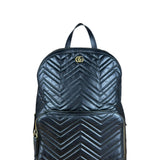 Gucci Black Chevron Leather Backpack