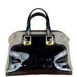 Fendi vintage Chameleon Black Patent Leather Handbag
