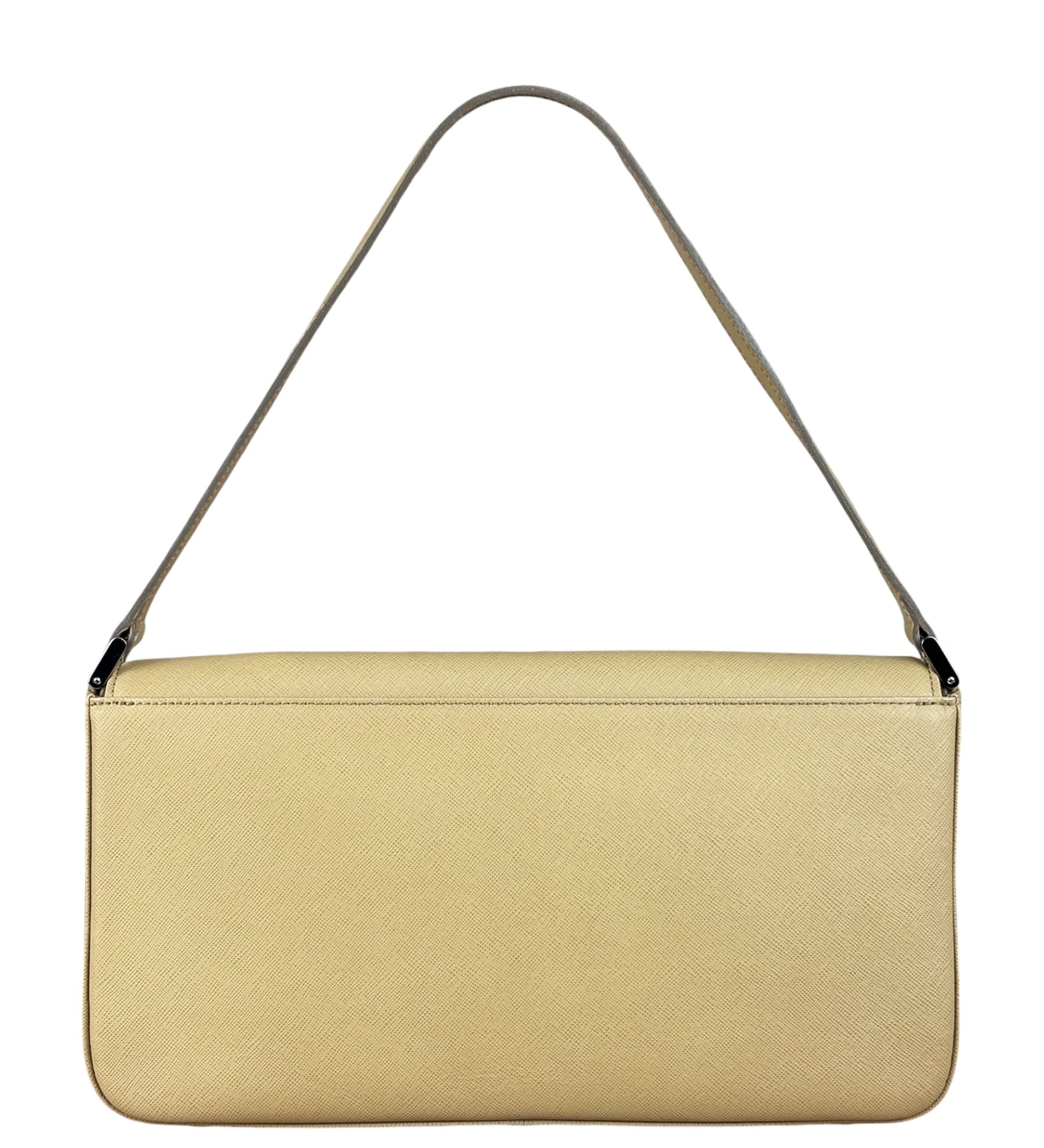 Burberry Vintage Saffiano Leather Flap Shoulder Bag