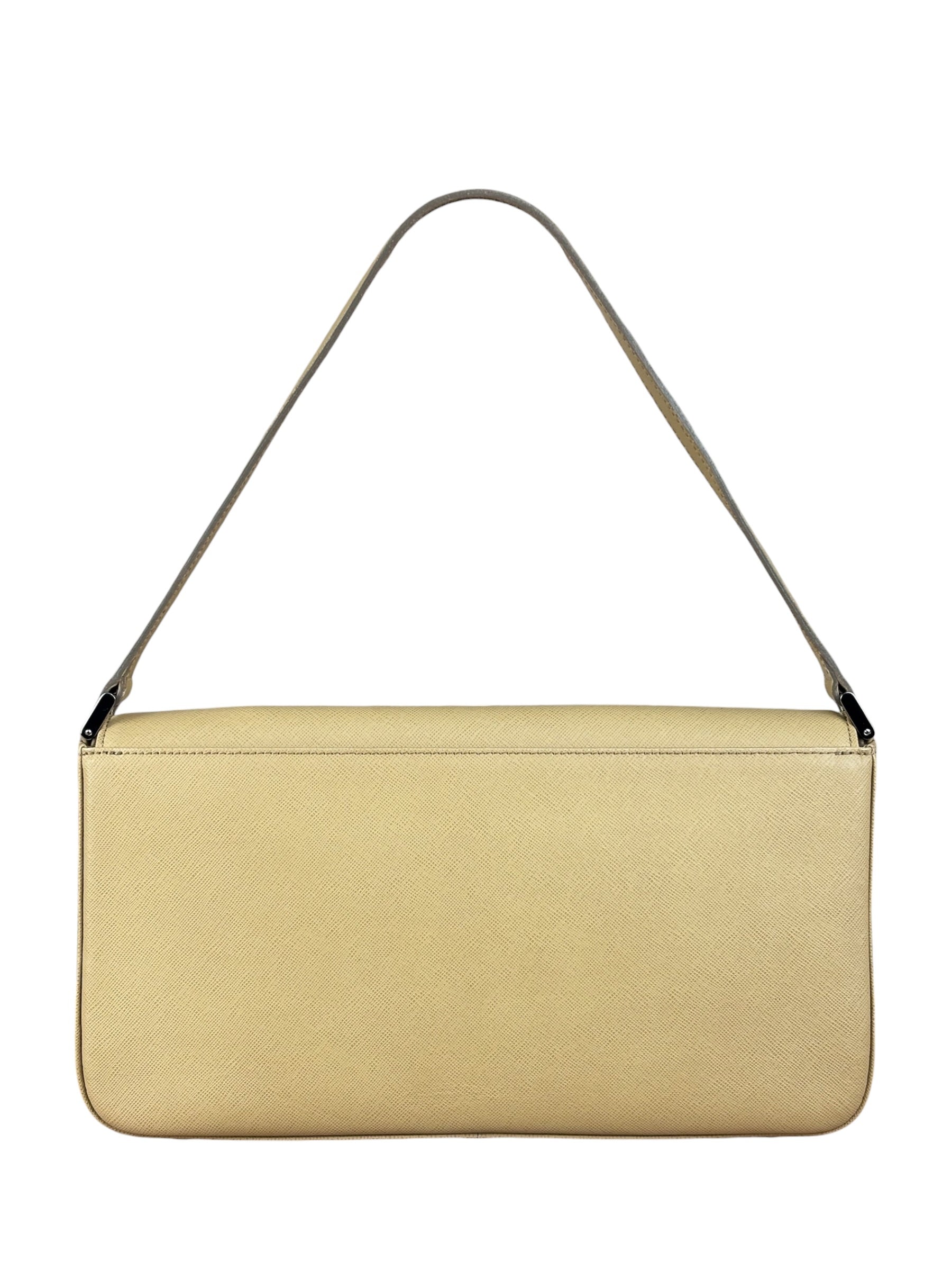 Burberry Vintage Saffiano Leather Flap Shoulder Bag