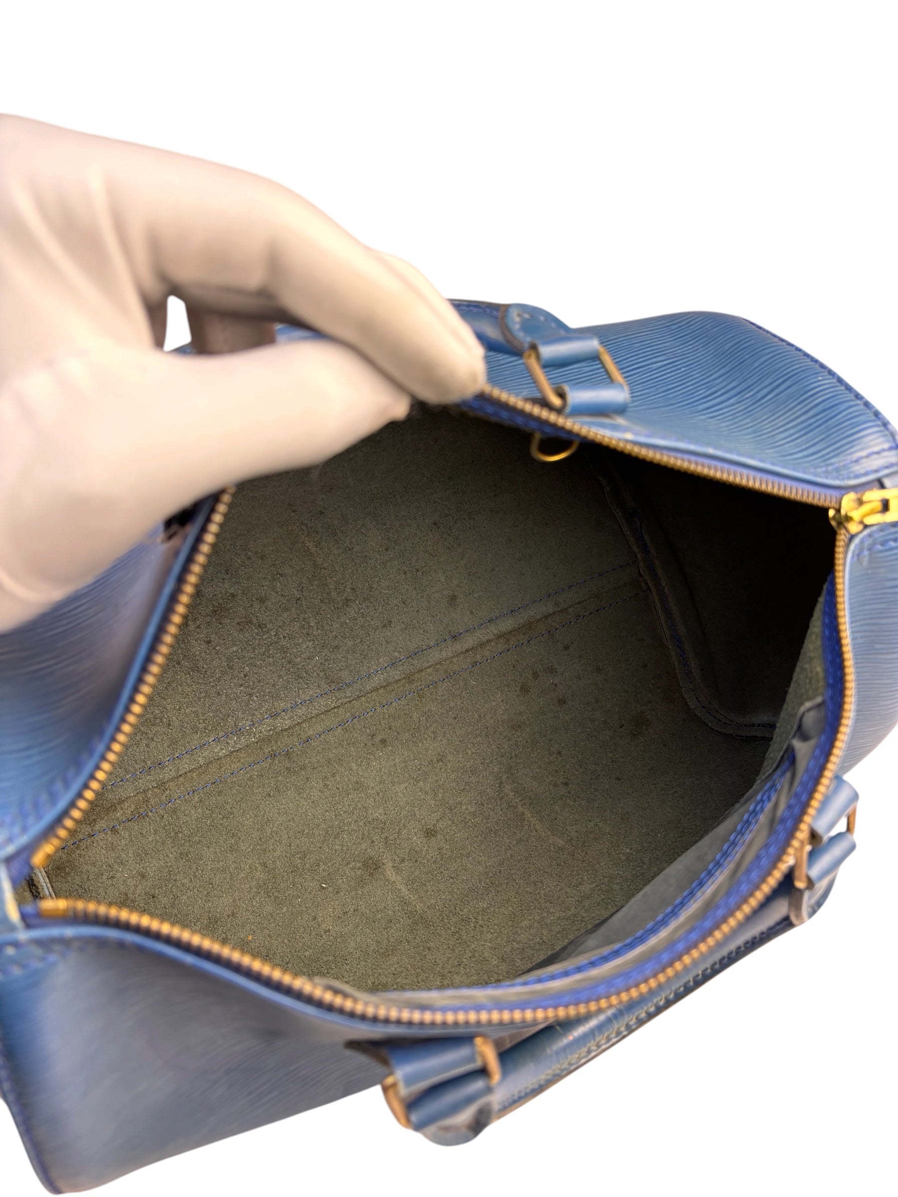 Louis Vuitton Blue Epi Leather Speedy 30