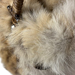 Ferragamo Vintage Fur Rattan Top Handle Bag
