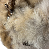 Ferragamo Vintage Fur Rattan Top Handle Bag