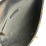 Chanel Vintage Navy Blue Leather Wild Stitch Surpique Flap Bag 2001