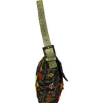 Fendi Vintage Zucca Beaded Lizard Trimmed Baguette
