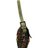 Fendi Vintage Zucca Beaded Lizard Trimmed Baguette