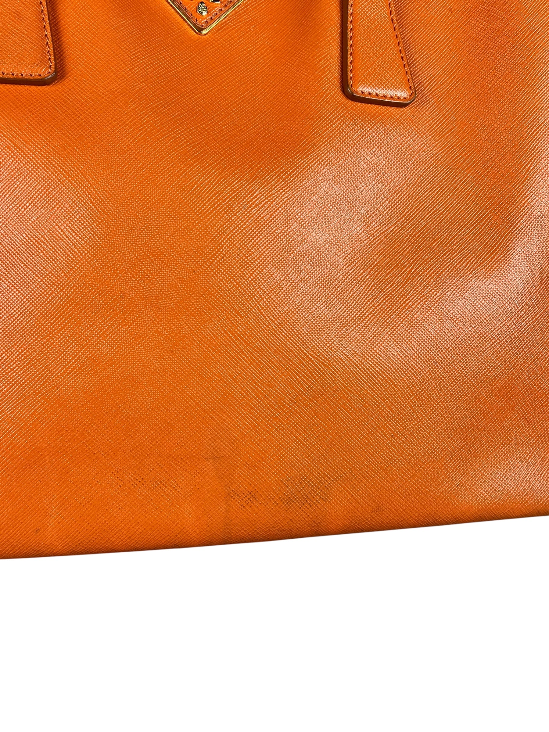 Prada Saffiano Lux Tote Orange