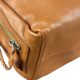 Christian Dior Vintage Tan Brown Leather Flight Medium