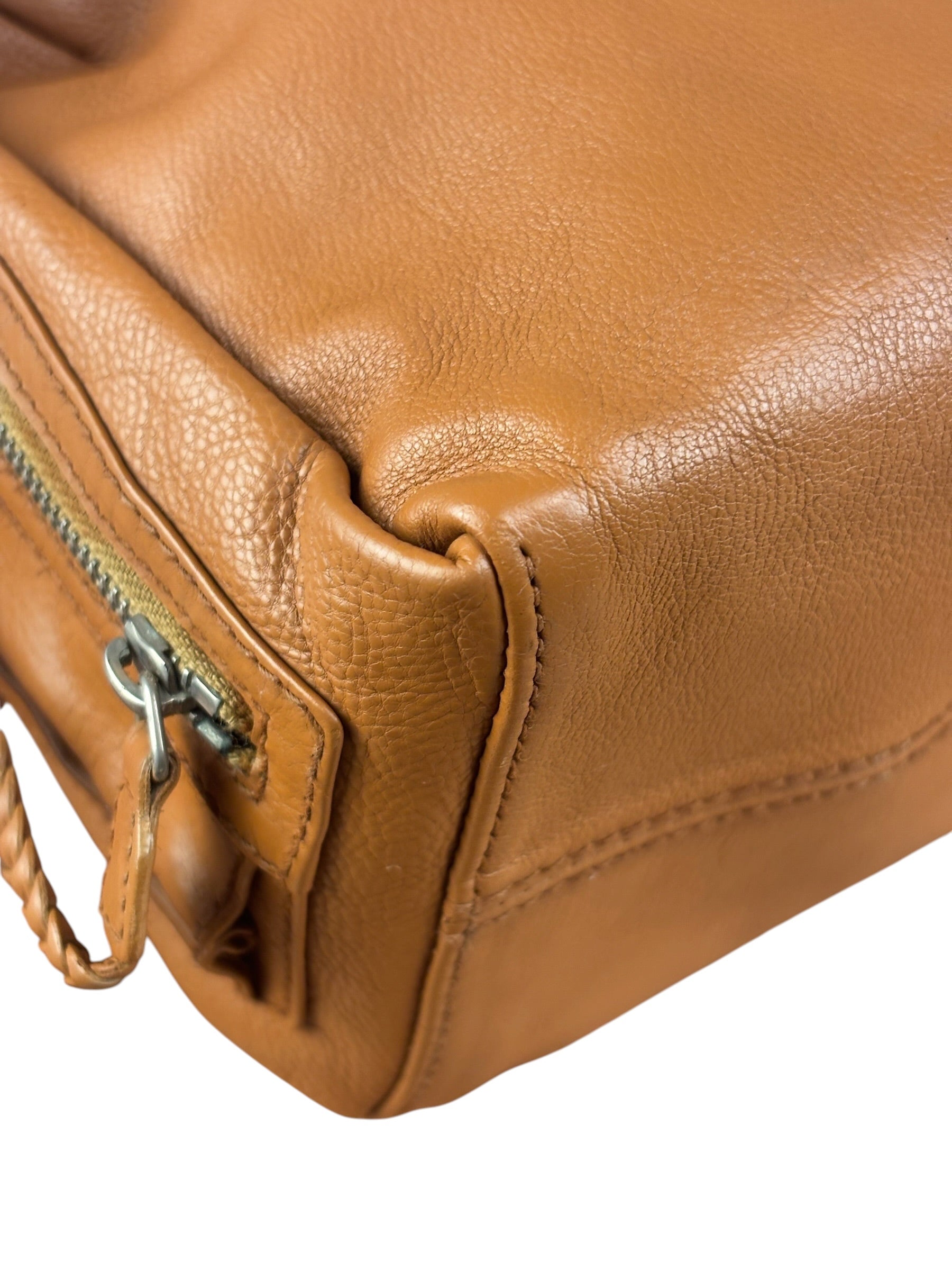 Christian Dior Vintage Tan Brown Leather Flight Medium