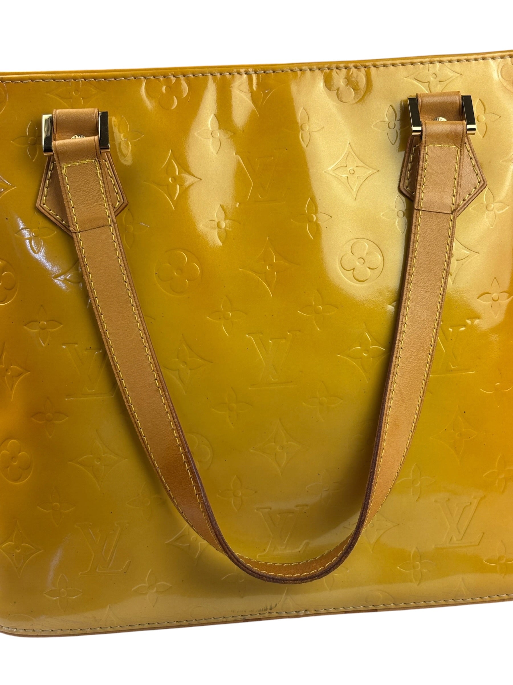 Louis Vuitton Yellow Vernis Houston Tote MM